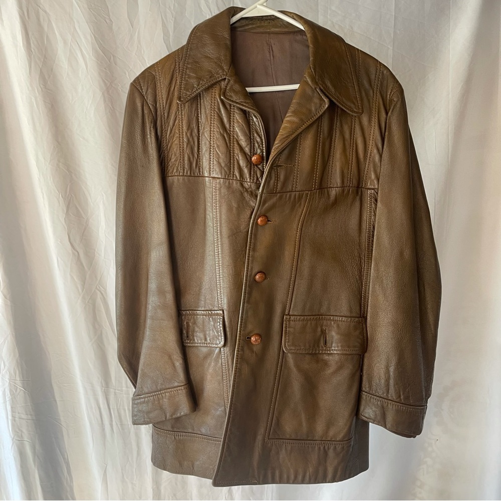 Vintage Distressed California Sportswear Co. “Californian” Leather Jacket